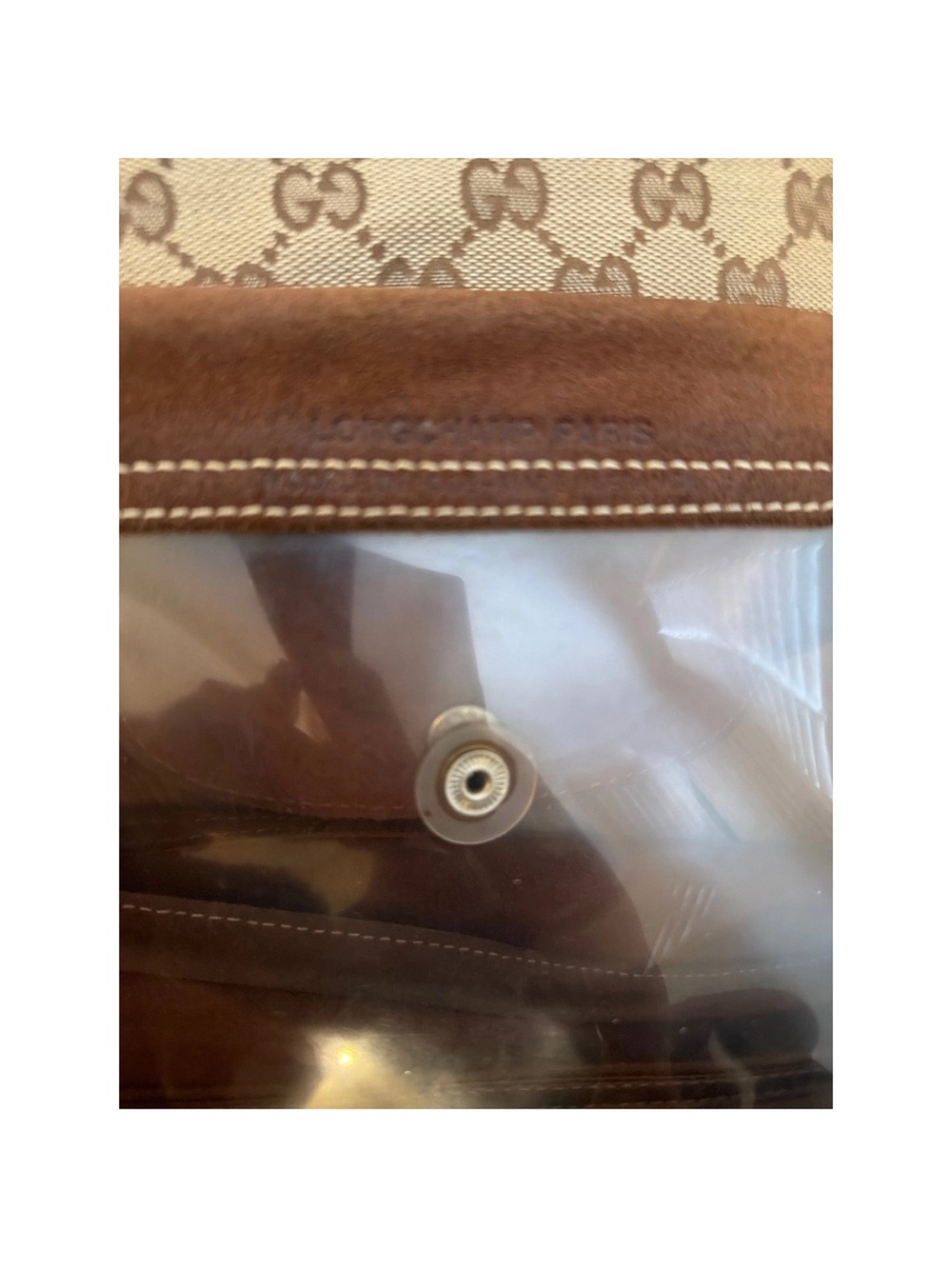 Longchamp Brown Tote with Clear Panel - Picture 12 of 13